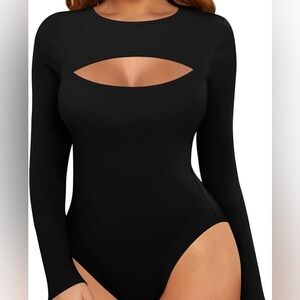 Cut out long sleeve bodysuit
